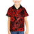 Hawaii Fish Hook Family Matching Mermaid Dress and Hawaiian Shirt Hibiscus Hawaii Tribal Tattoo Red Version LT01 Son's Shirt Red - Polynesian Pride