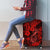 Hawaii Fish Hook Luggage Cover Hibiscus Hawaii Tribal Tattoo Red Version LT01 - Polynesian Pride