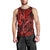 Hawaii Fish Hook Men Tank Top Hibiscus Hawaii Tribal Tattoo Red Version LT01 - Polynesian Pride