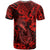 Hawaii Fish Hook T Shirt Hibiscus Hawaii Tribal Tattoo Red Version LT01 - Polynesian Pride