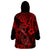 Hawaii Fish Hook Wearable Blanket Hoodie Hibiscus Hawaii Tribal Tattoo Red Version LT01 - Polynesian Pride