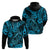 Hawaii Fish Hook Hoodie Hibiscus Hawaii Tribal Tattoo Sky Blue Version LT01 - Polynesian Pride