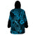 Hawaii Fish Hook Wearable Blanket Hoodie Hibiscus Hawaii Tribal Tattoo Sky Blue Version LT01 - Polynesian Pride