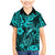 Hawaii Fish Hook Family Matching Mermaid Dress and Hawaiian Shirt Hibiscus Hawaii Tribal Tattoo Turquoise Version LT01 Son's Shirt Turquoise - Polynesian Pride