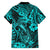 Hawaii Fish Hook Hawaiian Shirt Hibiscus Hawaii Tribal Tattoo Turquoise Version LT01 - Polynesian Pride