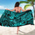 Hawaii Fish Hook Sarong Hibiscus Hawaii Tribal Tattoo Turquoise Version LT01 - Polynesian Pride