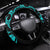 Hawaii Fish Hook Steering Wheel Cover Hibiscus Hawaii Tribal Tattoo Turquoise Version