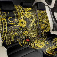 Hawaii Fish Hook Back Car Seat Cover Hibiscus Hawaii Tribal Tattoo Yellow Version LT01 - Polynesian Pride