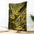 Hawaii Fish Hook Blanket Hibiscus Hawaii Tribal Tattoo Yellow Version LT01 Yellow - Polynesian Pride