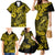 Hawaii Fish Hook Family Matching Mermaid Dress and Hawaiian Shirt Hibiscus Hawaii Tribal Tattoo Yellow Version LT01 - Polynesian Pride