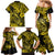 Hawaii Fish Hook Family Matching Mermaid Dress and Hawaiian Shirt Hibiscus Hawaii Tribal Tattoo Yellow Version LT01 - Polynesian Pride