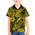 Hawaii Fish Hook Family Matching Puletasi Dress and Hawaiian Shirt Hibiscus Hawaii Tribal Tattoo Yellow Version LT01 Son's Shirt Yellow - Polynesian Pride