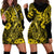 Hawaii Fish Hook Hoodie Dress Hibiscus Hawaii Tribal Tattoo Yellow Version LT01 - Polynesian Pride