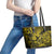 Hawaii Fish Hook Leather Tote Bag Hibiscus Hawaii Tribal Tattoo Yellow Version LT01 - Polynesian Pride