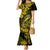 Hawaii Fish Hook Mermaid Dress Hibiscus Hawaii Tribal Tattoo Yellow Version LT01 Women Yellow - Polynesian Pride