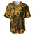 Hawaii King Kamehameha Baseball Jersey Polynesian Pattern Gold Version LT01 Gold - Polynesian Pride