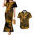 Hawaii King Kamehameha Couples Matching Mermaid Dress and Hawaiian Shirt Polynesian Pattern Gold Version LT01 Gold - Polynesian Pride