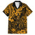 Hawaii King Kamehameha Family Matching Puletasi Dress and Hawaiian Shirt Polynesian Pattern Gold Version LT01 Dad's Shirt - Short Sleeve Gold - Polynesian Pride