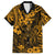 Hawaii King Kamehameha Family Matching Short Sleeve Bodycon Dress and Hawaiian Shirt Polynesian Pattern Gold Version LT01 Dad's Shirt - Short Sleeve Gold - Polynesian Pride