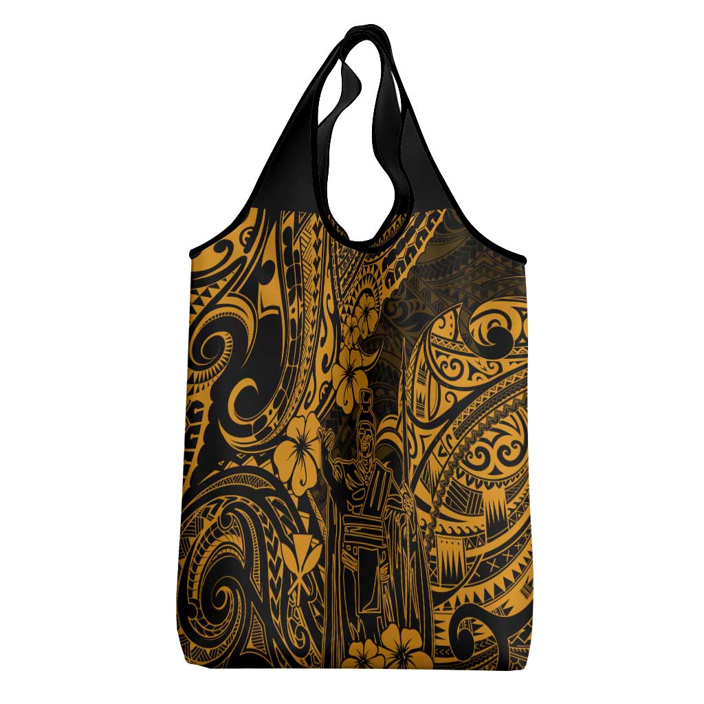 Hawaii King Kamehameha Grocery Bag Polynesian Pattern Gold Version LT01 - Polynesian Pride