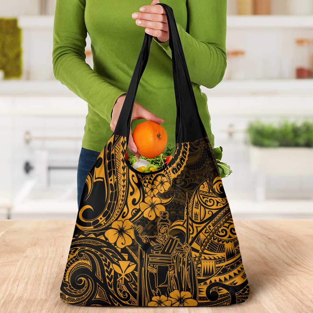 Hawaii King Kamehameha Grocery Bag Polynesian Pattern Gold Version LT01 - Polynesian Pride