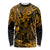 Hawaii King Kamehameha Long Sleeve Shirt Polynesian Pattern Gold Version LT01 Unisex Gold - Polynesian Pride