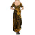 Hawaii King Kamehameha Summer Maxi Dress Polynesian Pattern Gold Version LT01 - Polynesian Pride