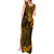 Hawaii King Kamehameha Tank Maxi Dress Polynesian Pattern Gold Version LT01 - Polynesian Pride