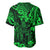 Hawaii King Kamehameha Baseball Jersey Polynesian Pattern Green Version LT01 - Polynesian Pride