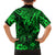 Hawaii King Kamehameha Family Matching Off Shoulder Long Sleeve Dress and Hawaiian Shirt Polynesian Pattern Green Version LT01 - Polynesian Pride