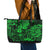 Hawaii King Kamehameha Leather Tote Bag Polynesian Pattern Green Version LT01 - Polynesian Pride