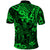 Hawaii King Kamehameha Polo Shirt Polynesian Pattern Green Version LT01 - Polynesian Pride