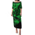 Hawaii King Kamehameha Puletasi Polynesian Pattern Green Version LT01 Long Dress Green - Polynesian Pride