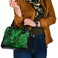 Hawaii King Kamehameha Shoulder Handbag Polynesian Pattern Green Version LT01 - Polynesian Pride
