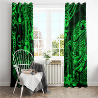 Hawaii King Kamehameha Window Curtain Polynesian Pattern Green Version LT01 - Polynesian Pride