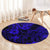 Hawaii King Kamehameha Round Carpet Polynesian Pattern Navy Blue Version LT01 - Polynesian Pride