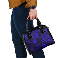 Hawaii King Kamehameha Shoulder Handbag Polynesian Pattern Navy Blue Version LT01 - Polynesian Pride