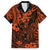 Hawaii King Kamehameha Family Matching Puletasi Dress and Hawaiian Shirt Polynesian Pattern Orange Version LT01 Dad's Shirt - Short Sleeve Orange - Polynesian Pride