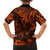 Hawaii King Kamehameha Family Matching Tank Maxi Dress and Hawaiian Shirt Polynesian Pattern Orange Version LT01 - Polynesian Pride