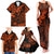 Hawaii King Kamehameha Family Matching Tank Maxi Dress and Hawaiian Shirt Polynesian Pattern Orange Version LT01 - Polynesian Pride