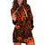 Hawaii King Kamehameha Hoodie Dress Polynesian Pattern Orange Version LT01 Orange - Polynesian Pride