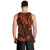 Hawaii King Kamehameha Men Tank Top Polynesian Pattern Orange Version LT01 - Polynesian Pride