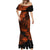 Hawaii King Kamehameha Mermaid Dress Polynesian Pattern Orange Version LT01 - Polynesian Pride