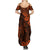 Hawaii King Kamehameha Summer Maxi Dress Polynesian Pattern Orange Version LT01 - Polynesian Pride