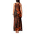 Hawaii King Kamehameha Tank Maxi Dress Polynesian Pattern Orange Version LT01 - Polynesian Pride