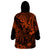 Hawaii King Kamehameha Wearable Blanket Hoodie Polynesian Pattern Orange Version LT01 - Polynesian Pride