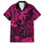 Hawaii King Kamehameha Family Matching Long Sleeve Bodycon Dress and Hawaiian Shirt Polynesian Pattern Pink Version LT01 Dad's Shirt - Short Sleeve Pink - Polynesian Pride