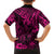 Hawaii King Kamehameha Family Matching Puletasi Dress and Hawaiian Shirt Polynesian Pattern Pink Version LT01 - Polynesian Pride