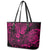 Hawaii King Kamehameha Leather Tote Bag Polynesian Pattern Pink Version LT01 - Polynesian Pride