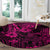 Hawaii King Kamehameha Round Carpet Polynesian Pattern Pink Version LT01 - Polynesian Pride